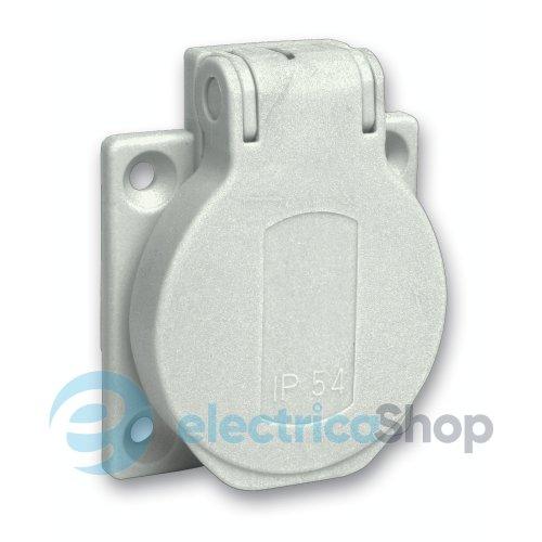 Розетка SСHUKO сіра 50Х50 250V/AC/16А IP54 Б, SE Kaedra Box PKS51G