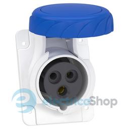 Розетка панельна кутова 16А 2P+E, 6г, 250V/AC IP67, SE Canalis KS (KSA, KSC) PKY16F723
