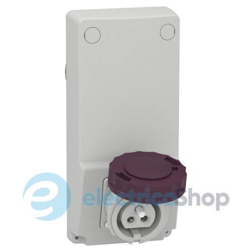 Розетка UNIKA з вимикачем та блокуванням 16A 2P, 4г, 230V/AC-24V/AC, IP65, SE Kaedra Box 82076