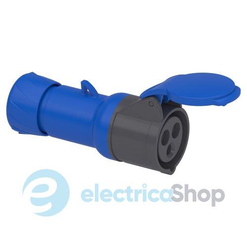 Розетка кабельна пряма 16A 2P+E, 6г, 200-250V/AC IP44, SE PratiKa PKF16M423