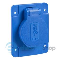 Розетка SСHUKO синя 65Х85 250V/AC/16А IP54, SE Kaedra Box PKS61B