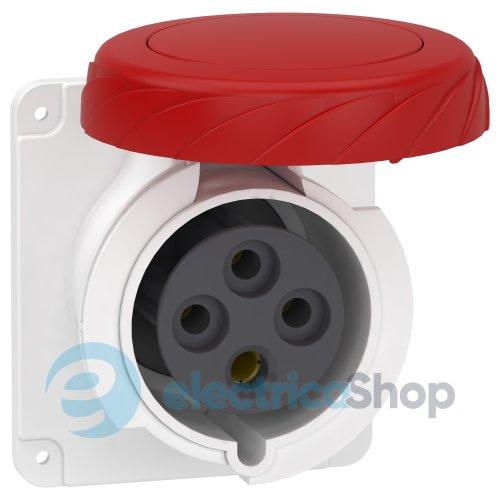 Розетка панельна 32А 3P+E, 6г, 380V/AC IP67, швидке підключення, SE Kaedra Box PKY32G734
