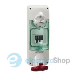 Розетка з блокуванням та DIN-рейкою 63А 3Р+N+Е, 6г, 415V/AC IP65, SE Kaedra Box PKB63U535