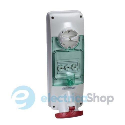 Розетка з запобіжником та блокуванням 63А 3Р+Е, 6г, 415V/AC IP65, SE Kaedra Box PKB63V534