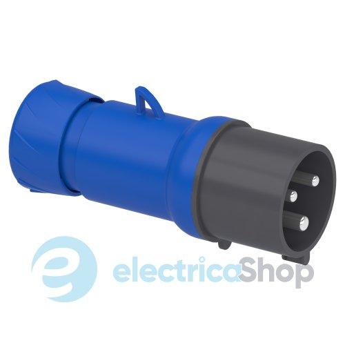 Вилка кабельна пряма 32A 2P+E, 6г, 200-250V/AC IP44, SE PratiKa PKE32M423