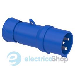 Вилка кабельна 32А 2P+E, 6г, 250V/AC IP44, швидке підключення, SE Kaedra Box PKX32M423