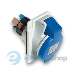 Розетка панельна кутова швидке підключення 16A 3P+N+E, 6г, 200-250V/AC IP44, швидке підключення, SE Kaedra Box PKY16F425