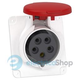 Розетка панельна кутова 16А 3P+N+E, 6г, 380V/AC IP44, SE Kaedra Box PKY16F435