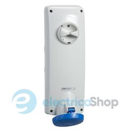 Розетка з вимикачем та блокуванням 63А 2Р+Е, 6г, 250V/AC IP65, SE Kaedra Box PKB63T523
