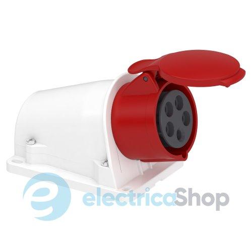 Розетка настінна 16А 3P+N+E, 6г, 380V/AC IP44, швидке підключення, SE Kaedra Box PKY16W435