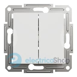 Вимикач кнопковий 2-кл. для серії Asfora Schneider Electric EPH1170121 білий глянець