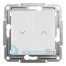 Вимикач кнопковий 2-кл. до жалюзі для серії Asfora Schneider Electric EPH1370121 білий глянець