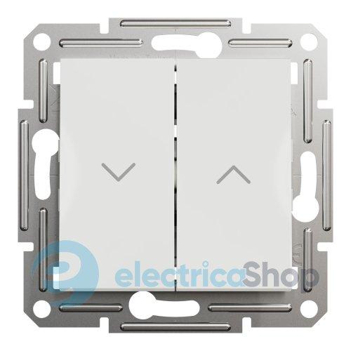 Вимикач кнопковий 2-кл. до жалюзі для серії Asfora Schneider Electric EPH1370121 білий глянець