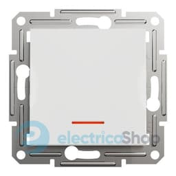 Вимикач з підсв. 1-кл. для серії Asfora Schneider Electric EPH1470121 білий глянець