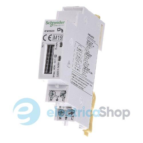 Лічильник електроенергії 1ф. 5(40А), 230V iEM2000 DIN Schneider Electric Acti 9 (A9MEM2000)