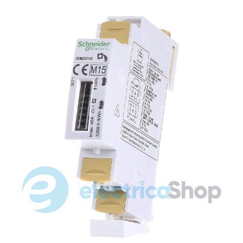 Лічильник електроенергії 1ф. 5(40А), 230V iEM2010 DIN імпульсний вихід Schneider Electric Acti 9 (A9MEM2010)