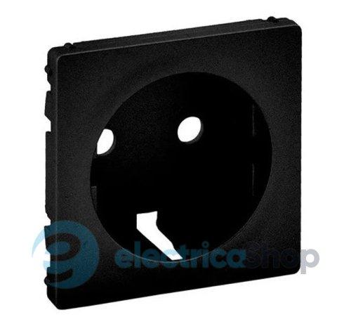 Лицьова панель розетки 2К+З 756202 Legrand Valena Life Black колір чорний матовий