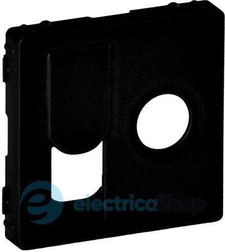 Лицьова панель розетки Tv+Rj 756832 Legrand Valena Life Black колір чорний матовий