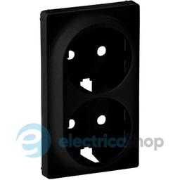 Лицьова панель розетки 2х2к+З 756952 Legrand Valena Life Black колір чорний матовий
