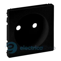 Лицьова панель розетки 2К 756972 Legrand Valena Life Black колір чорний матовий