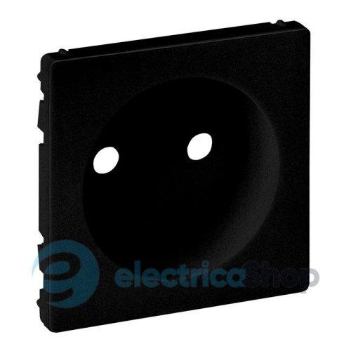 Лицьова панель розетки 2К 756972 Legrand Valena Life Black колір чорний матовий