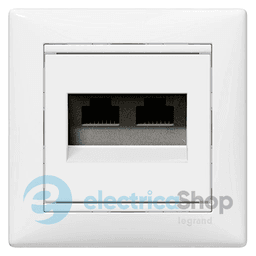 Комп'ютерна розетка 2хRJ45 cat.5e UTP 774231 Legrand Valena, колір білий