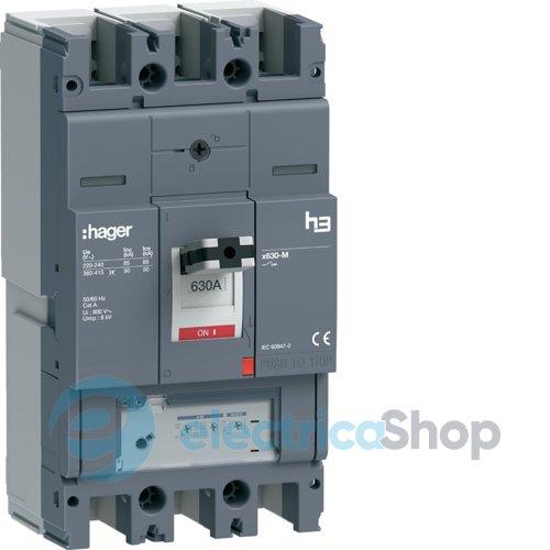 Автоматичний вимикач h3, x630, In=630A, 3п, 50kA, LSnl HMJ630GR Hager