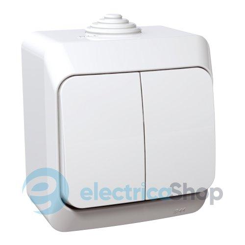Вимикач 2-кл. зовнішнього монтажу IP44 Cedar Plus Schneider Electric білий