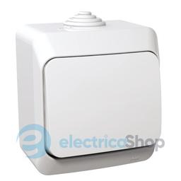 Вимикач прохідний 1-кл. зовнішнього монтажу IP44 Cedar Plus Schneider Electric білий