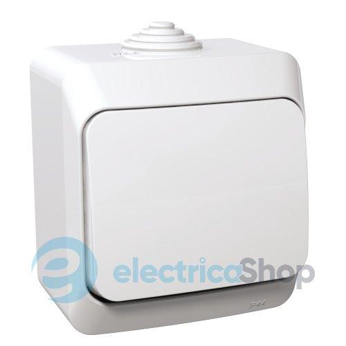 Вимикач прохідний 1-кл. зовнішнього монтажу IP44 Cedar Plus Schneider Electric білий