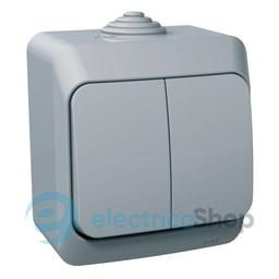 Вимикач 2-кл. зовнішнього монтажу IP44 Cedar Plus Schneider Electric сірий