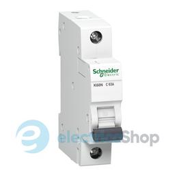 Автоматичний вимикач 1-п, 63А, C, 6kA, Acti9 K60N Schneider Electric A9K02163