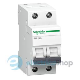 Автоматичний вимикач 2-п, 50А, C, 6kA, Acti9 K60N Schneider Electric A9K02250