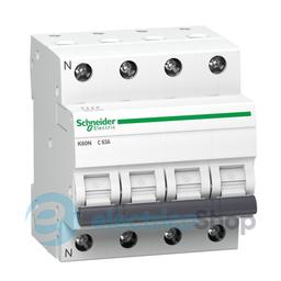 Автоматичний вимикач 4-п, 63А, C, 6kA, Acti9 K60N Schneider Electric A9K02463