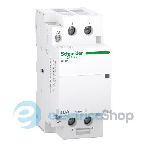 Контактор 40A/250V, 2НВ, котушка 220-240V/AC, DIN, Acti9 iCTK, SE A9C40240