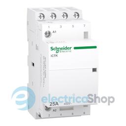 Контактор 25A/400V, 4НВ, котушка 220-240V/AC, DIN, Acti9 iCTK, SE A9C40425