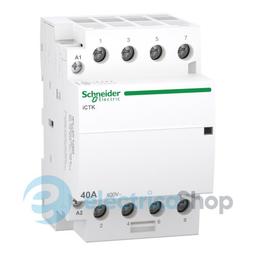 Контактор 40A/400V, 4НВ, котушка 220-240V/AC, DIN, Acti9 iCTK, SE A9C40440
