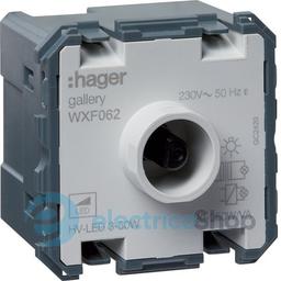 Механізм димера поворотного 250Вт, Lumina/Gallery, Hager WXF062