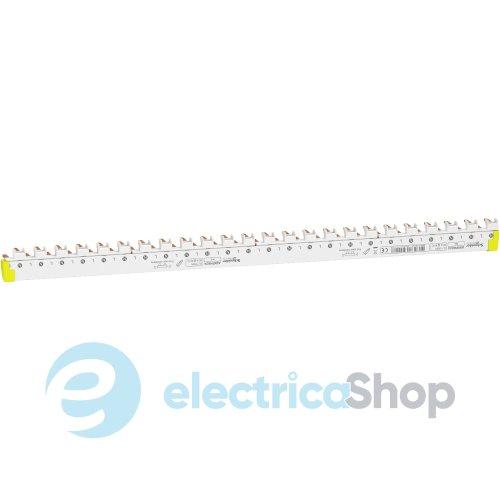 Гребінчаста шина нижня, 1L+N, ширина 9 мм, 24 модулі, 80А Schneider Electric Acti9 A9XPH624