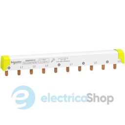 Гребінчаста шина нижня, 3L+N, ширина 18 мм, 10 модулів, 80А Schneider Electric Acti9 A9XPH810