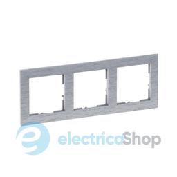 Рамка 3-постова для серії SUNO Legrand 721563 фактурний алюміній