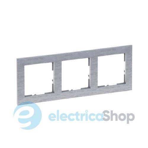Рамка 3-постова для серії SUNO Legrand 721563 фактурний алюміній