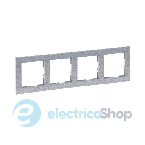 Рамка 4-постова для серії SUNO Legrand 721564 фактурний алюміній