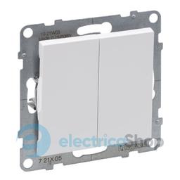 Вимикач 2-кл (пруж.клеми) 10А/250V для серії SUNO Legrand 721105 білий