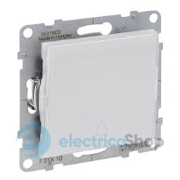 Кнопка 1-кл з тримачем етикети 6A/250V для серії SUNO Legrand 721110 білий