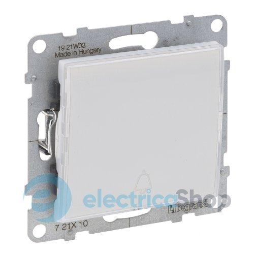 Кнопка 1-кл з тримачем етикети 6A/250V для серії SUNO Legrand 721110 білий