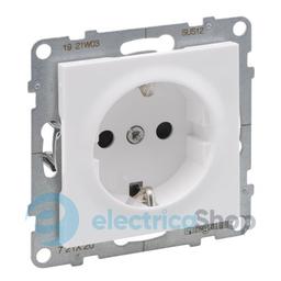 Розетка із з/к та шторками (пруж.клеми) 16А/250V для серії SUNO Legrand 721120 білий