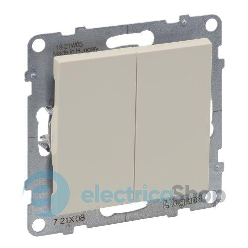 Перемикач 2-кл (пруж.клеми) 10А/250V для серії SUNO Legrand 721208 слонова кістка