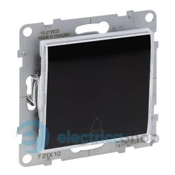 Кнопка 1-кл з тримачем етикети 6A/250V для серії SUNO Legrand 721410 чорний