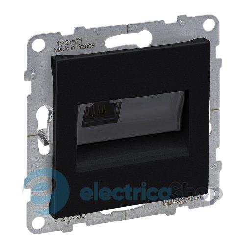 Розетка компьютерна 1-а RJ45 Cat5E/UTP для серії SUNO Legrand 721450 чорний